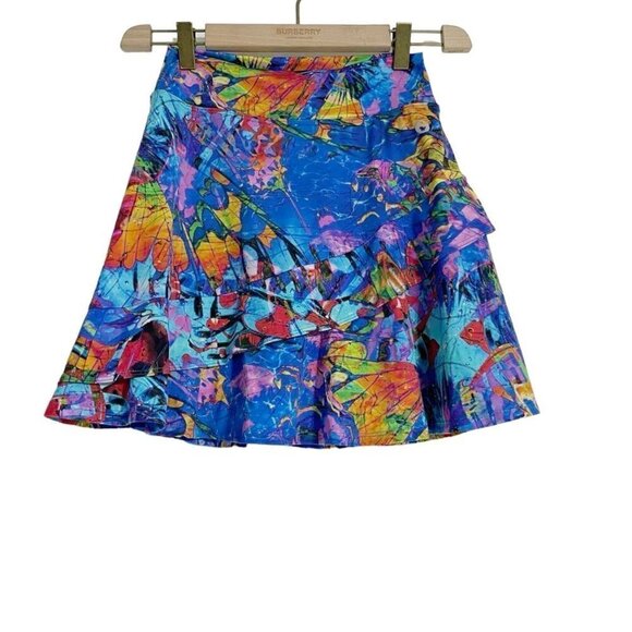 Dona Jo 1 Small Skirt Skort Colorful Abstract Athletic Tennis Pickle Ball - Picture 1 of 6